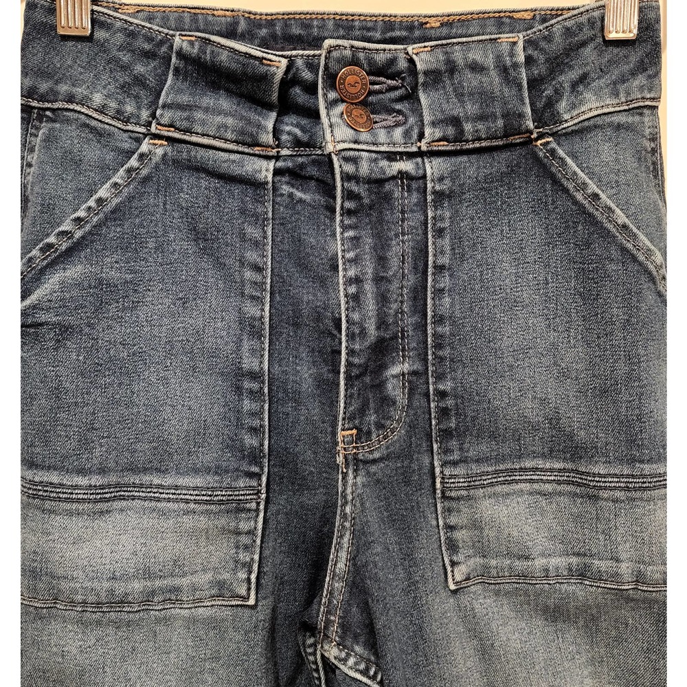 Hollister Womens Ultra High Rise Cuffed Mom Jeans Vintage Stretch Size 26 - Picture 2 of 10